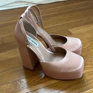 Steve Madden pink platform heels size 8